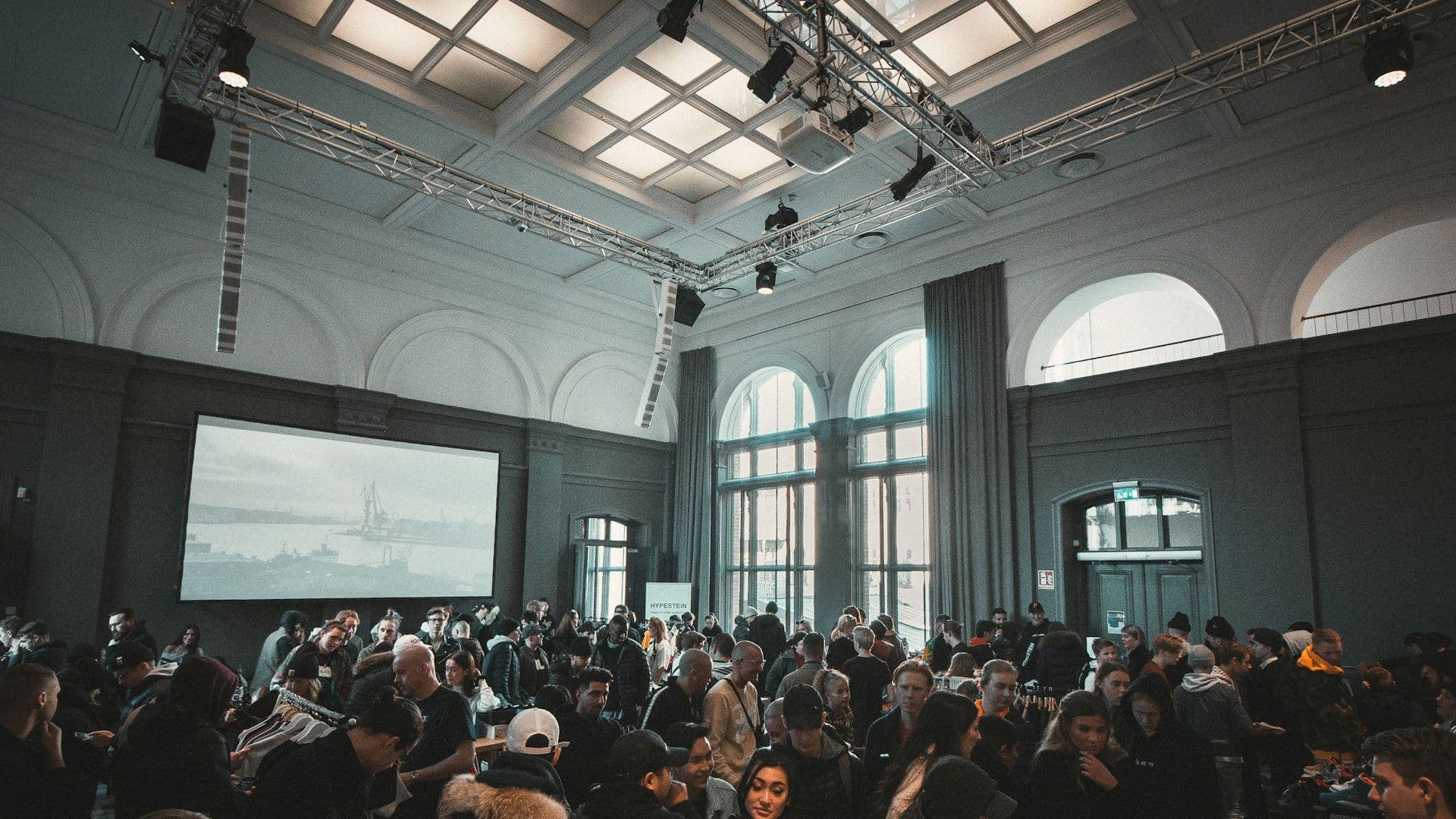 Employees seated together at a company celebration