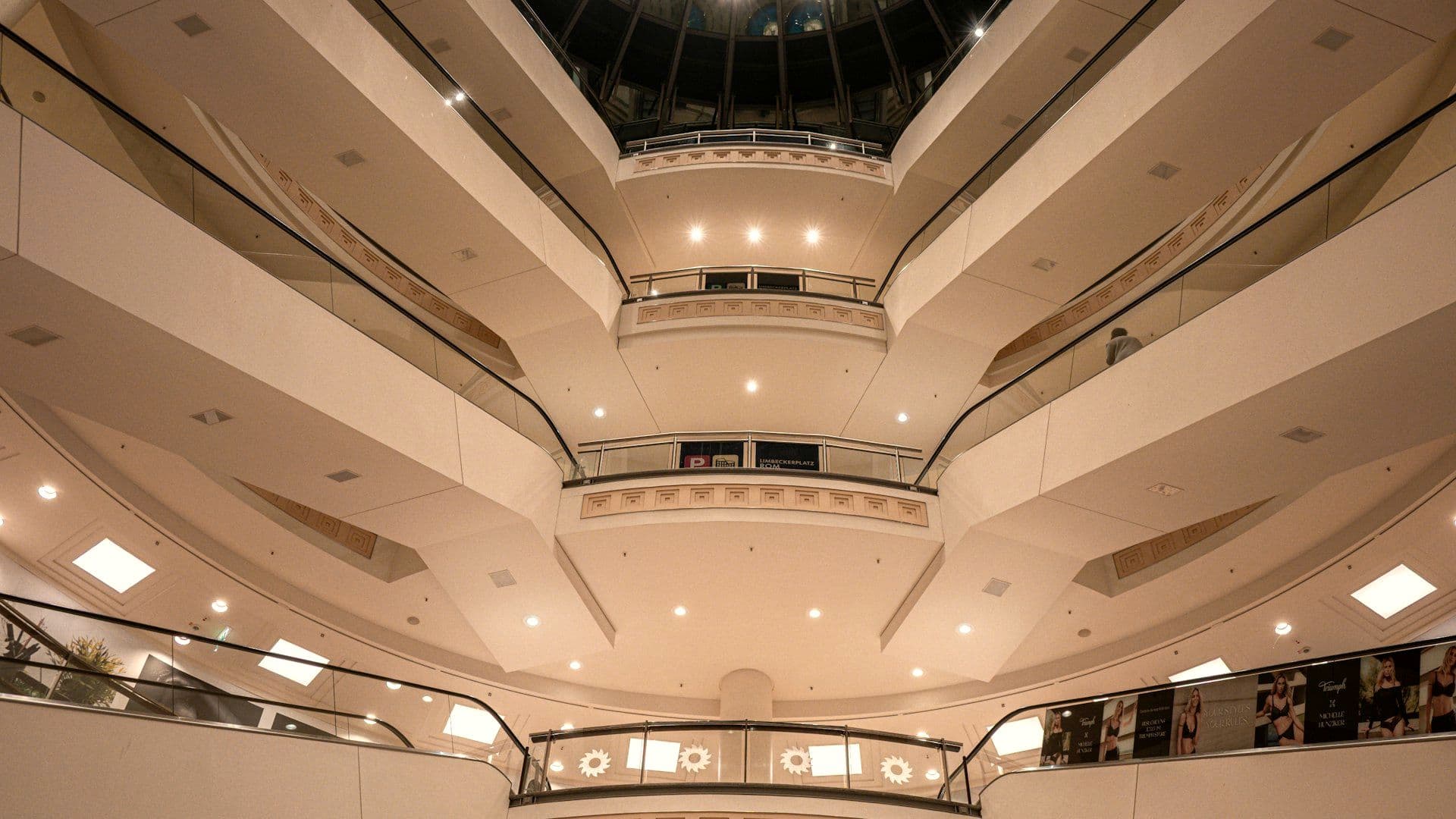 Guests moving through a mall concourse during an activation