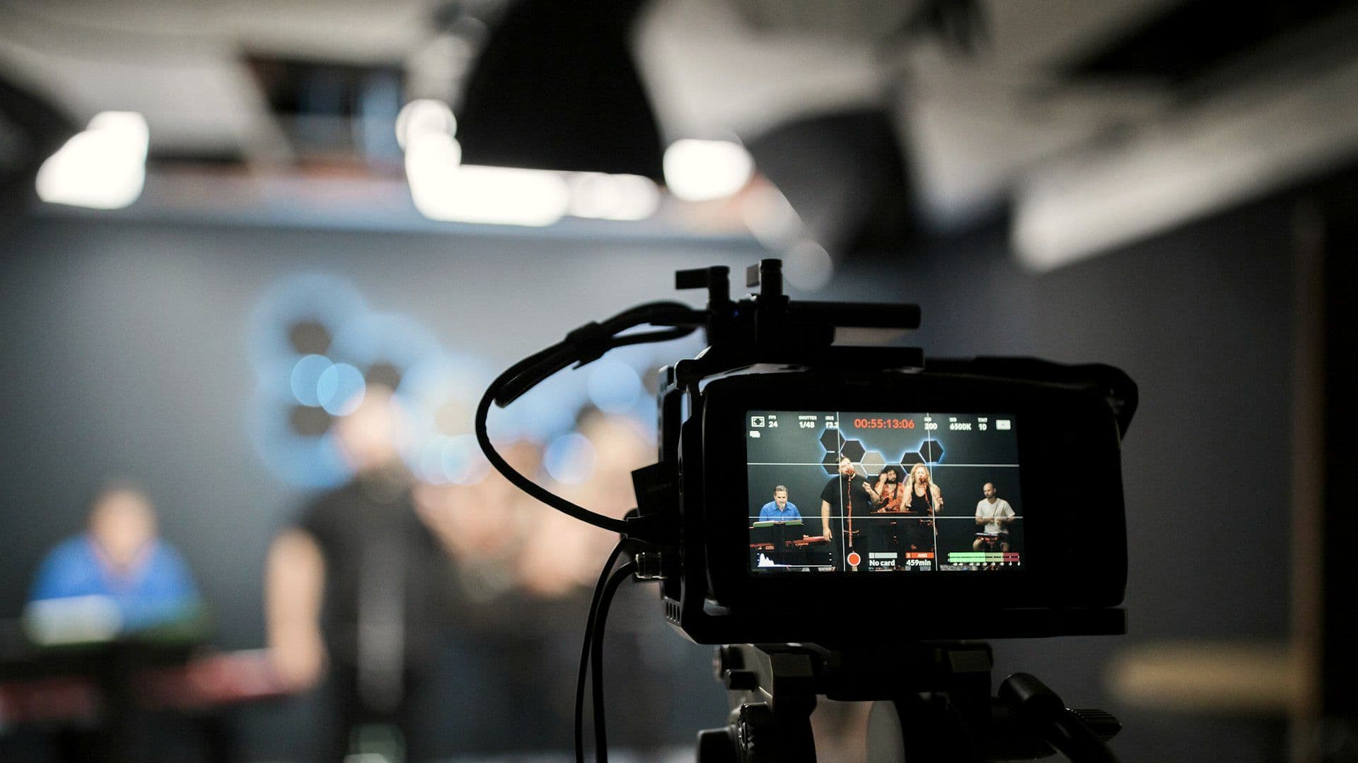 Camera operator filming a live event