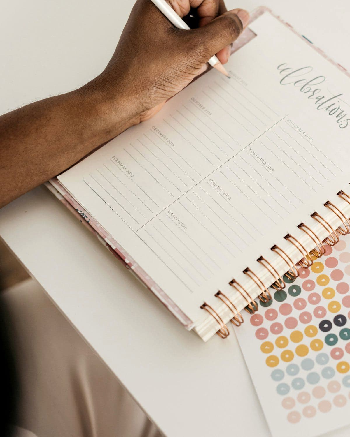 Run-of-show and planning notes laid out on a desk