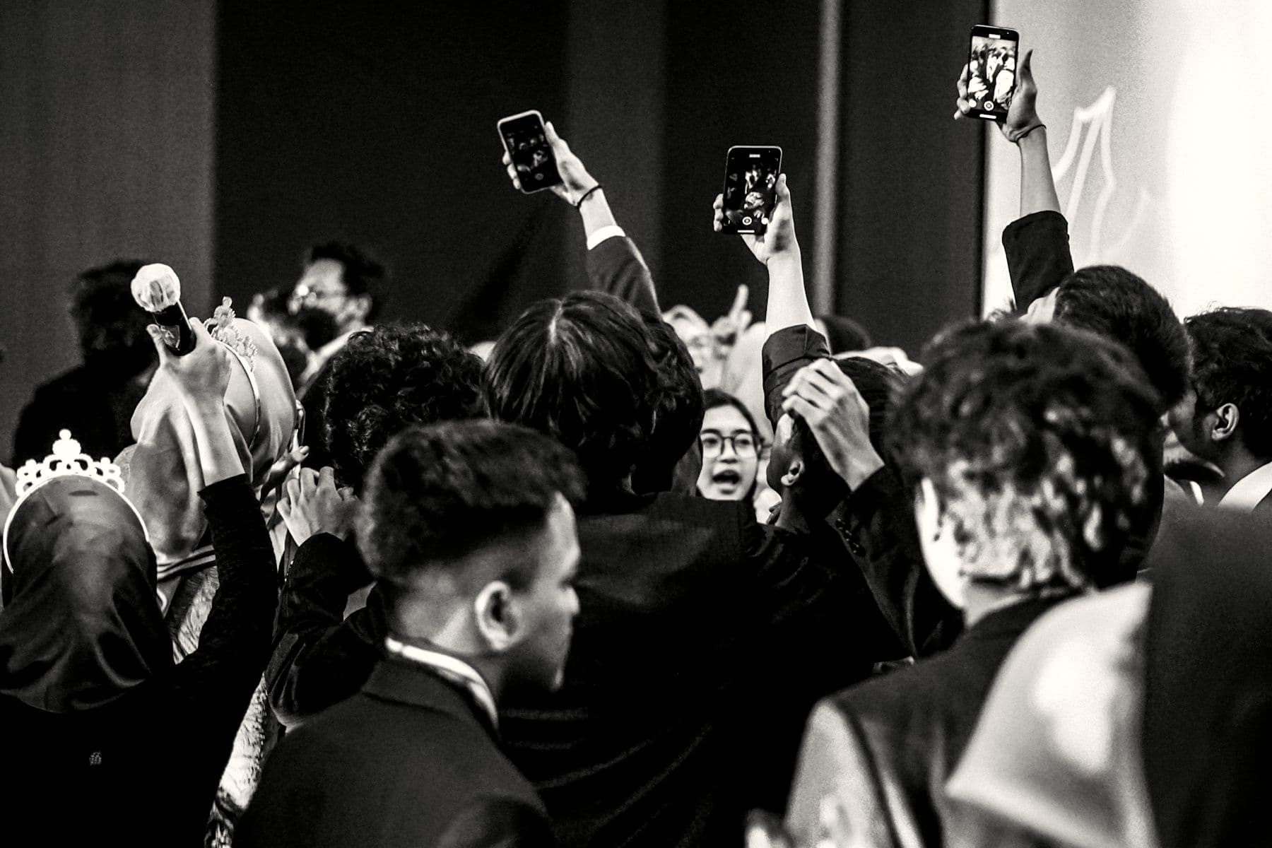 Guests capturing the moment as the award is announced